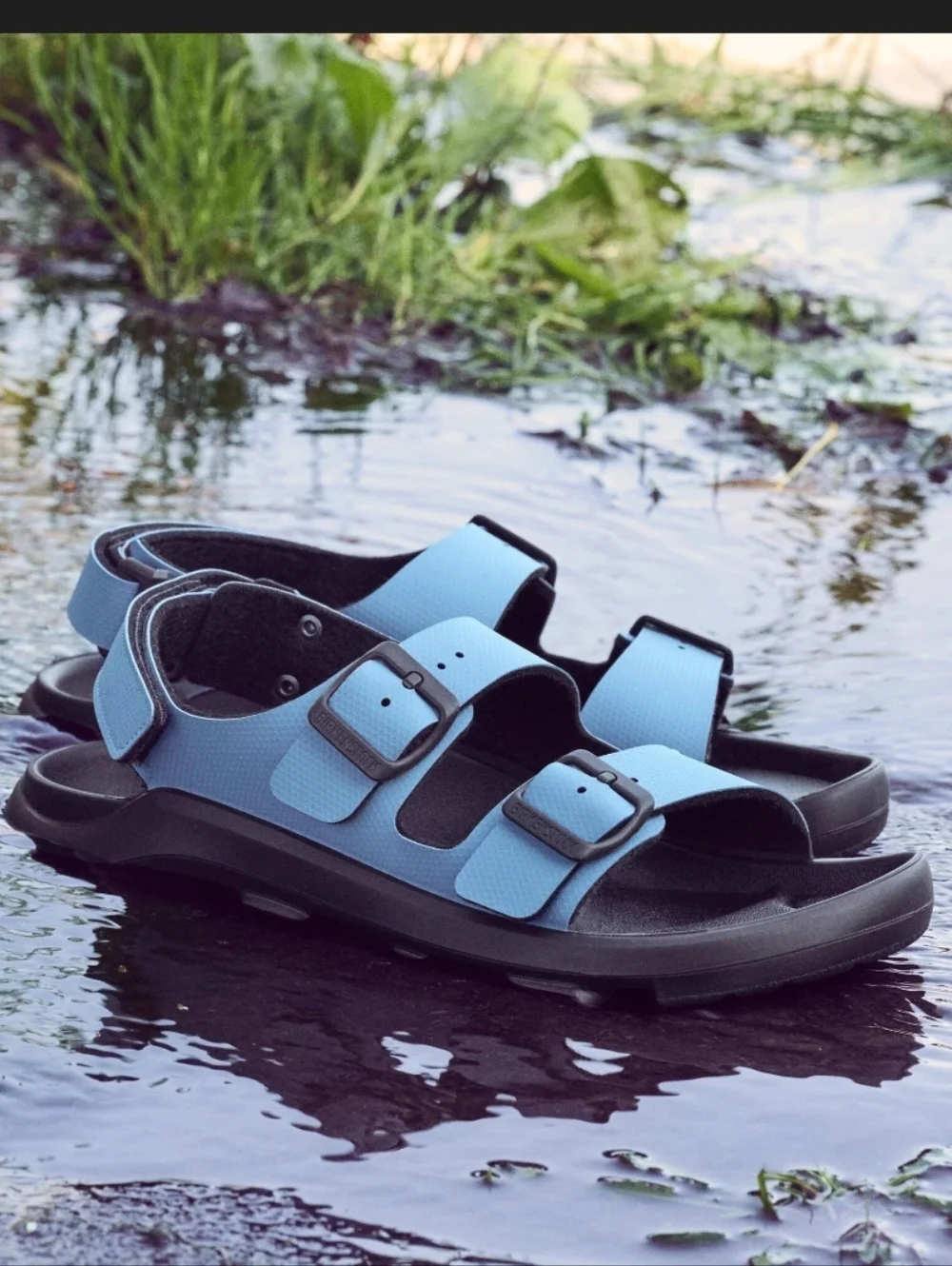 Birkenstock Mogami Terra Elemental Blue Double Buckle Sandle Outdoor